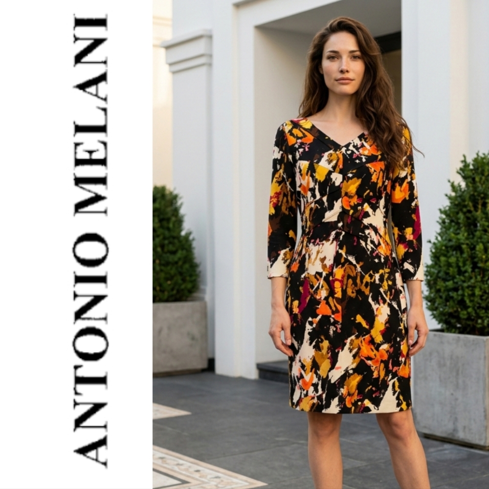 ANTONIO MELANI Vibrant Long Sleeve Dress